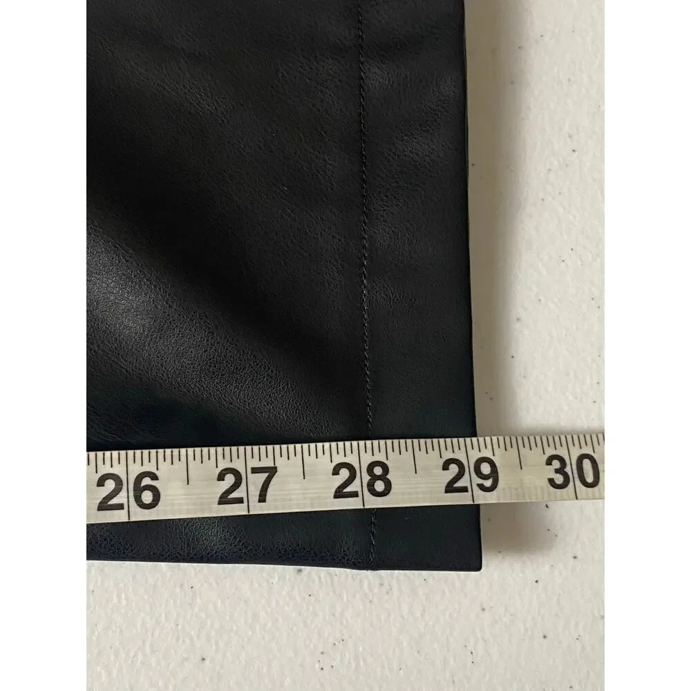 Budy Love Black Faux Leather Lightweight Ankle Pants Women's Size Small NWT